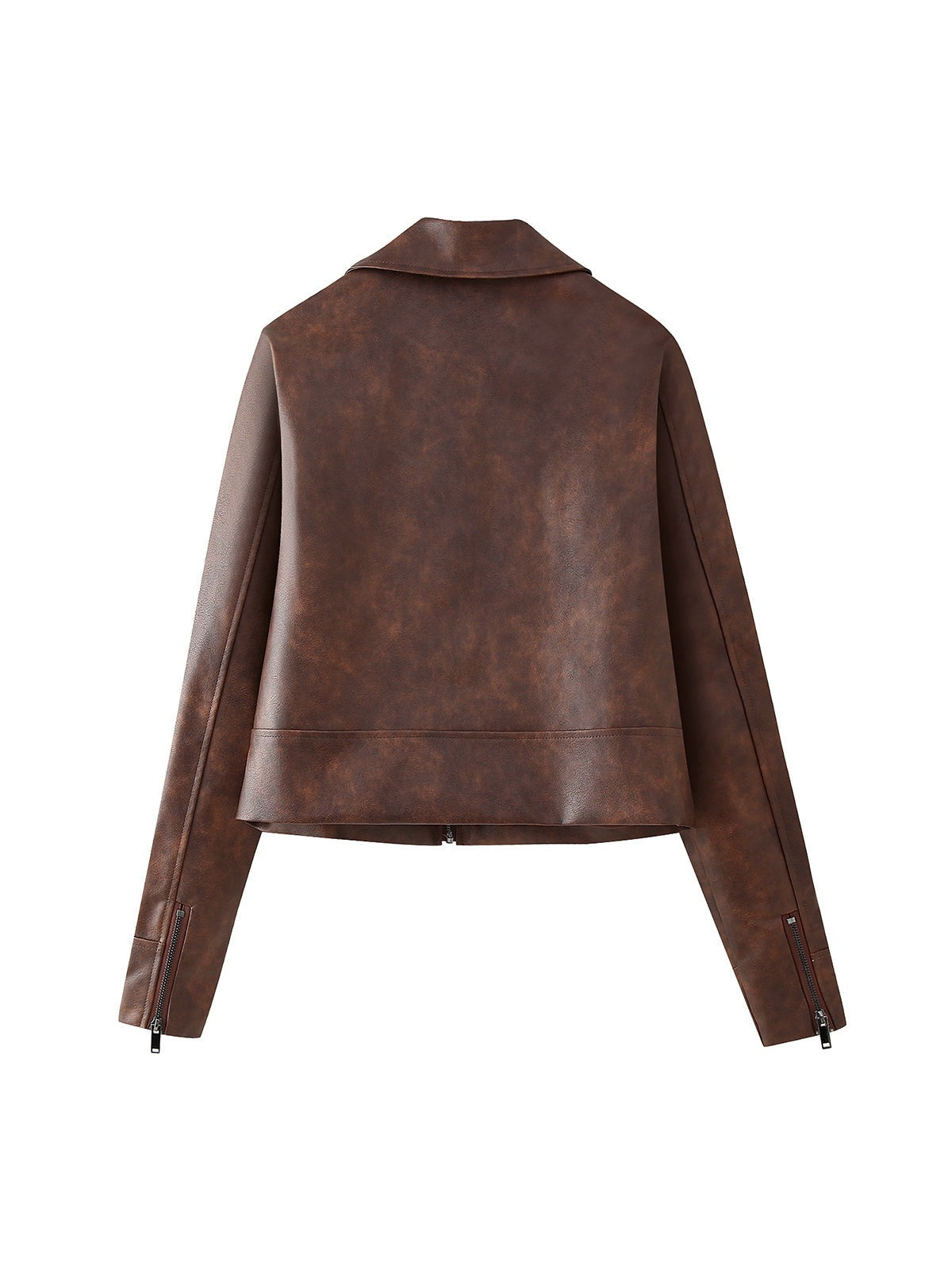 Velina Moda | Leather Jacket & Short Skirt Coordination Set