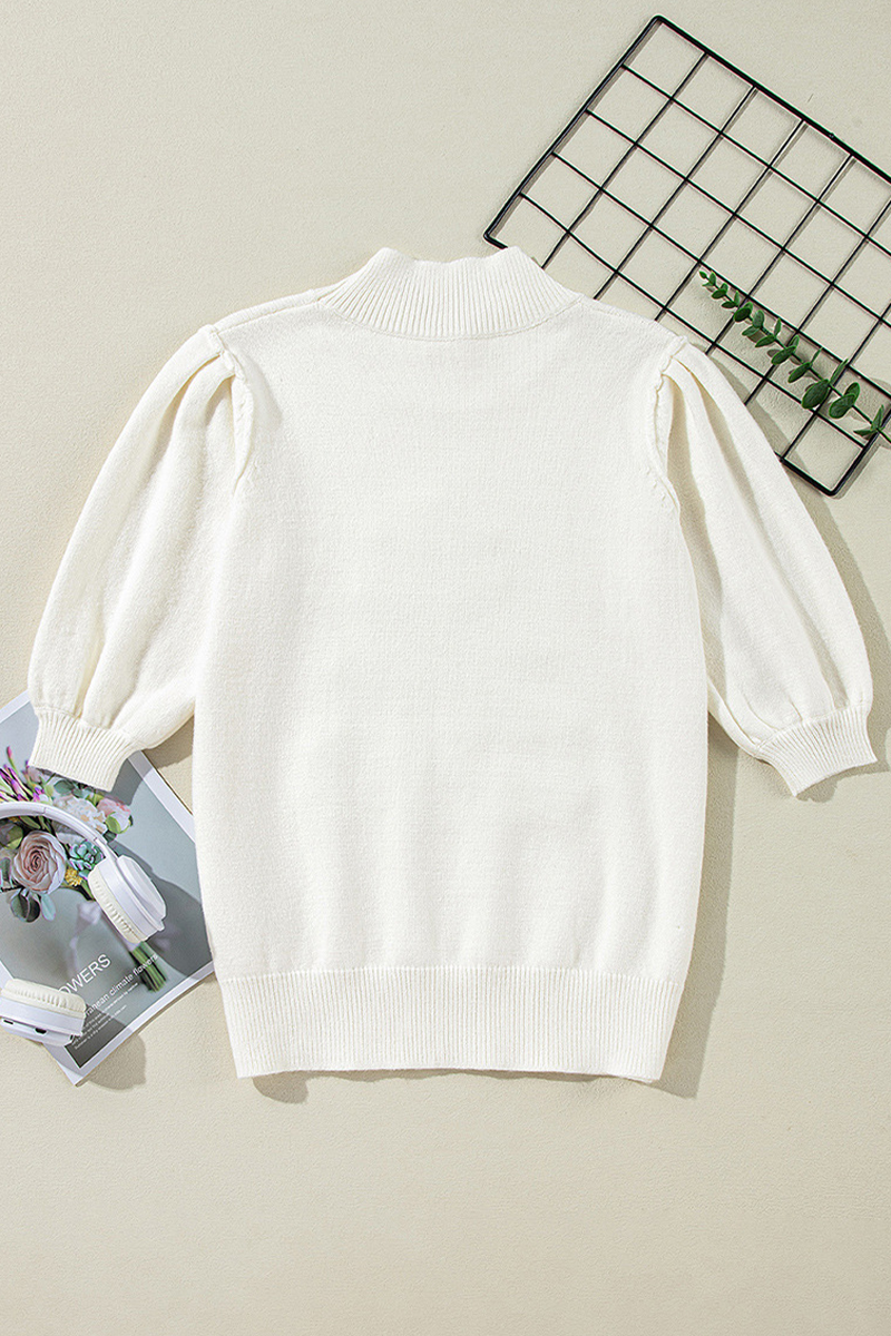 Velina Moda | Casual Christmas Tree Sequin Patchwork Half Turtleneck Sweater