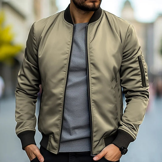 Bruno - Men's bomber jacket with elastic cuffs