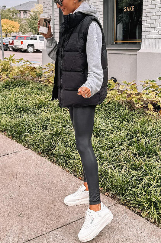 Velina Moda | Color Fashionable Casual Style Cotton Vest Jacket