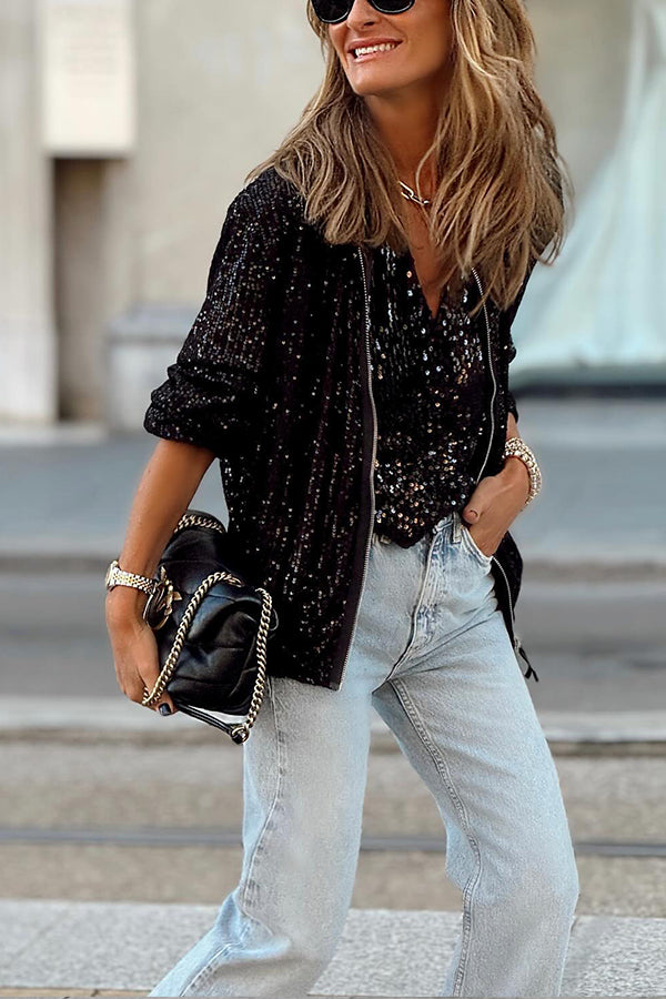 Velina Moda | Fashion Classic Sequin Jacket