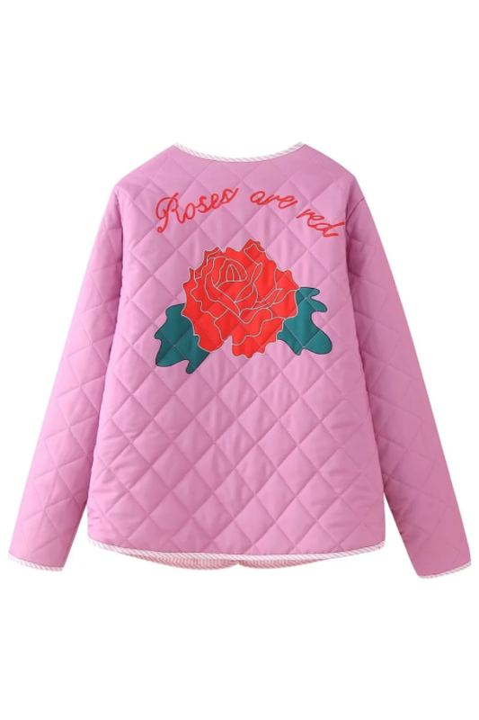 Velina Moda | Print Bow Puffer Jacket