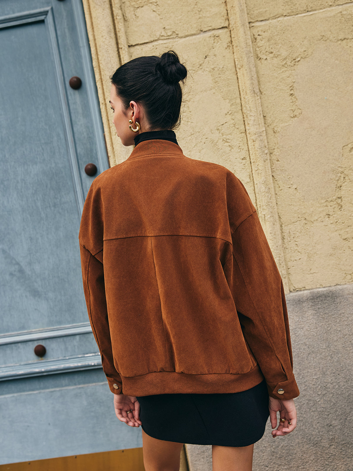 Velina Moda | Bags Zipper Suede Jacket