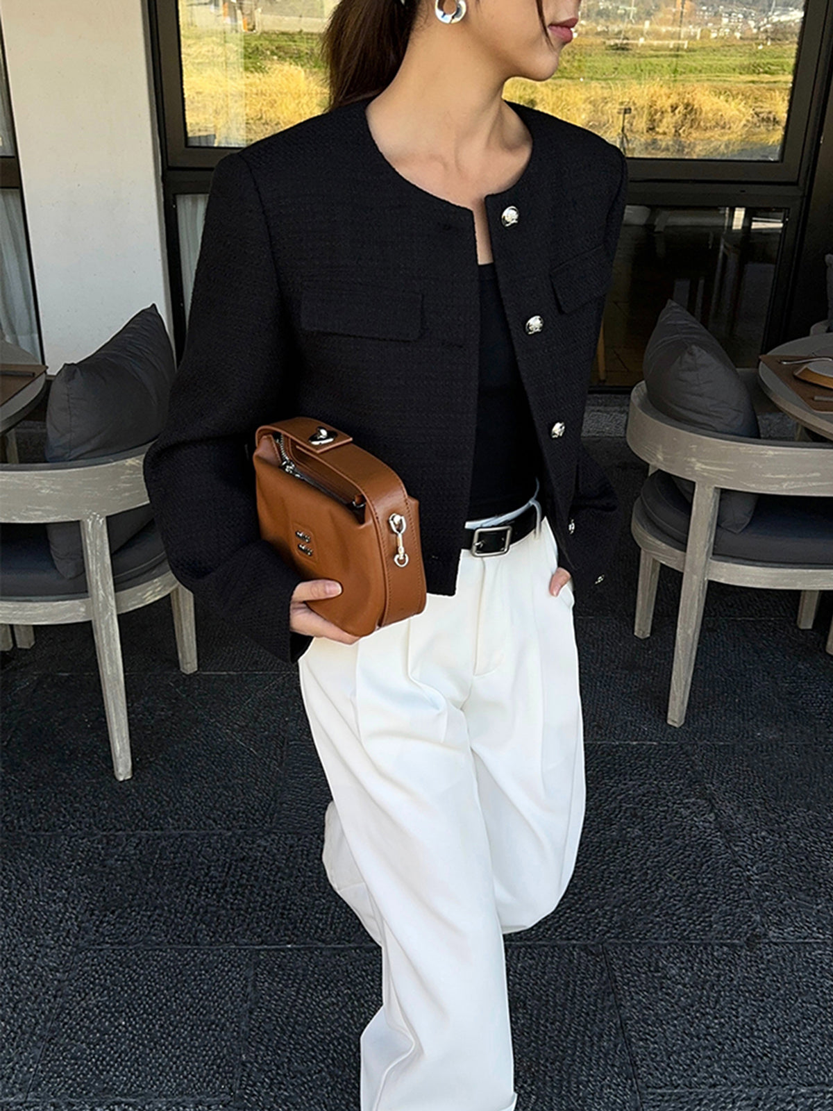 Velina Moda | Down Tweed Jacket