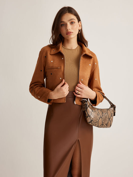 Velina Moda | Zipper Crop Jacket