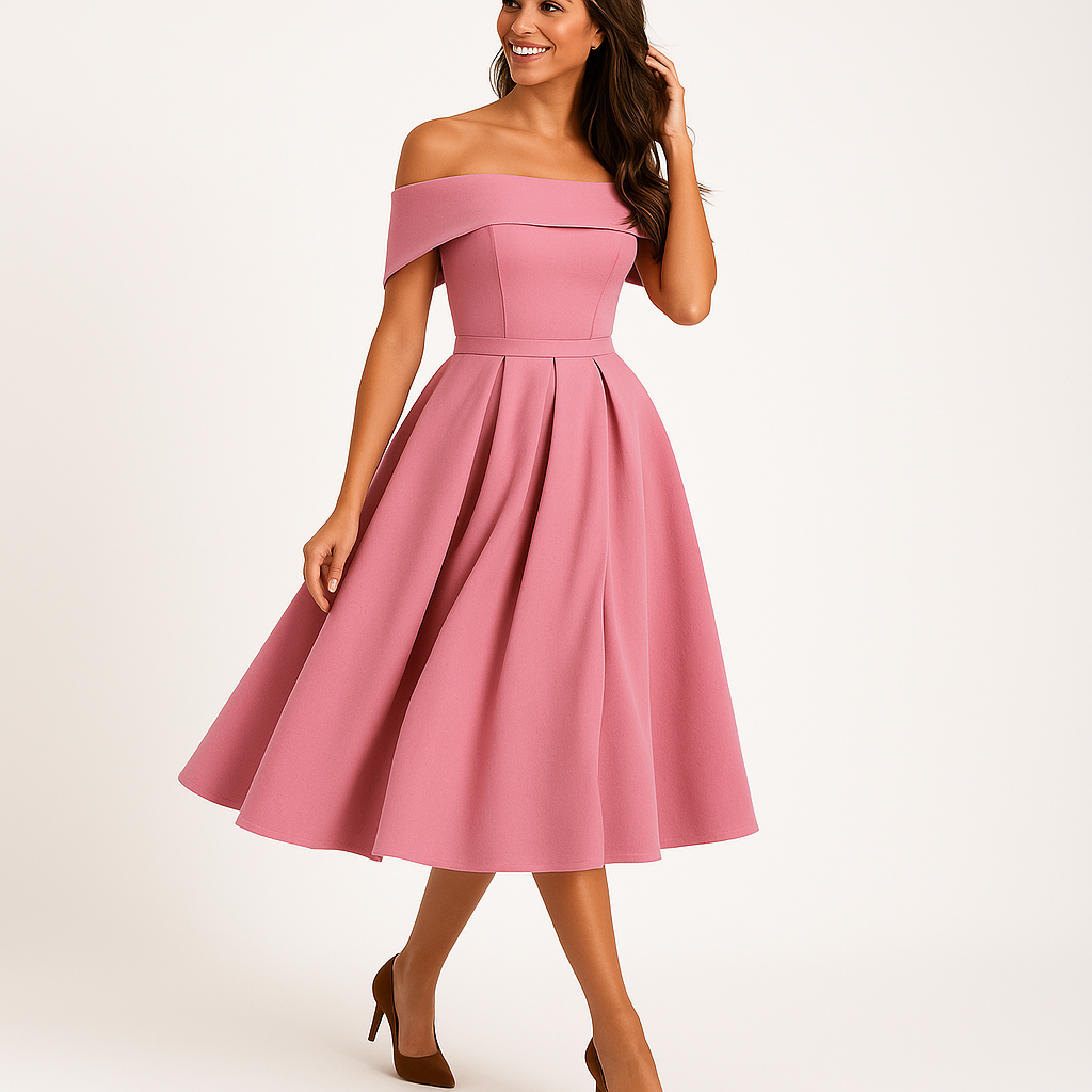 Gabriela - Vestido de fiesta de satén sin tirantes