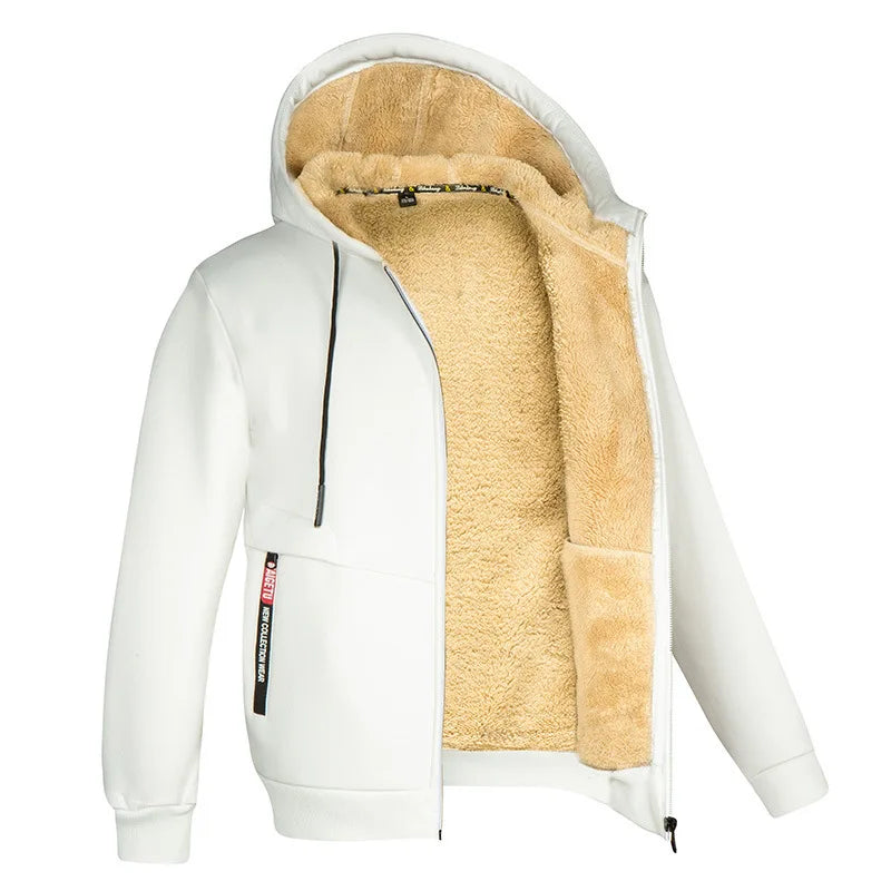 Velina Moda | Hoodie made of Lambswool - warm & soft sweatshirt with hood and plush lining for winter