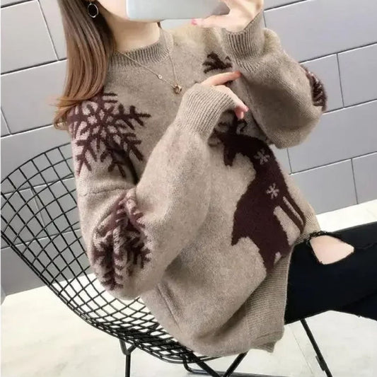 Velina Moda | Christmas Sweater Reindeer Sweater for the Winter