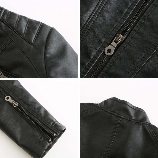 Velina Moda | Leather Jacket - Timeless Elegance