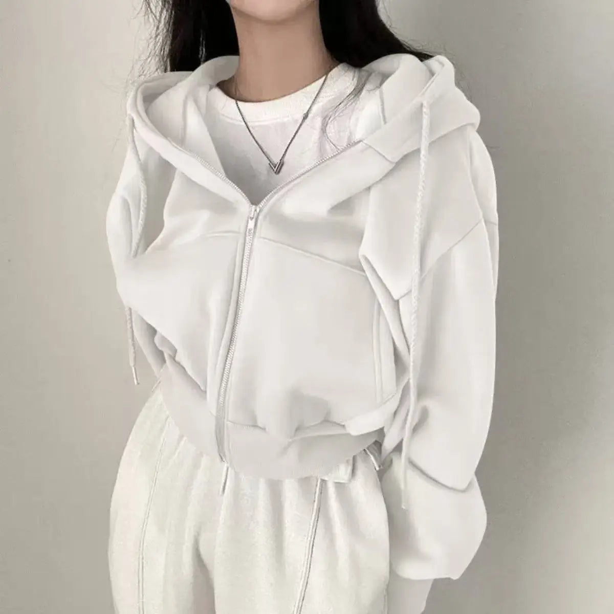 Velina Moda | Flannel shirt with hood - Warm & Comfortable fleece blouse for Casual Days