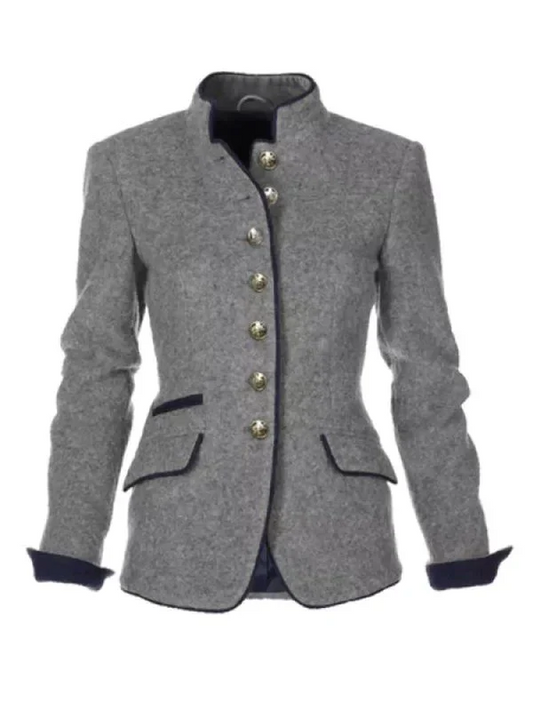 Velina Moda | High Collar Women's Winter Jacket Padded Long Fit