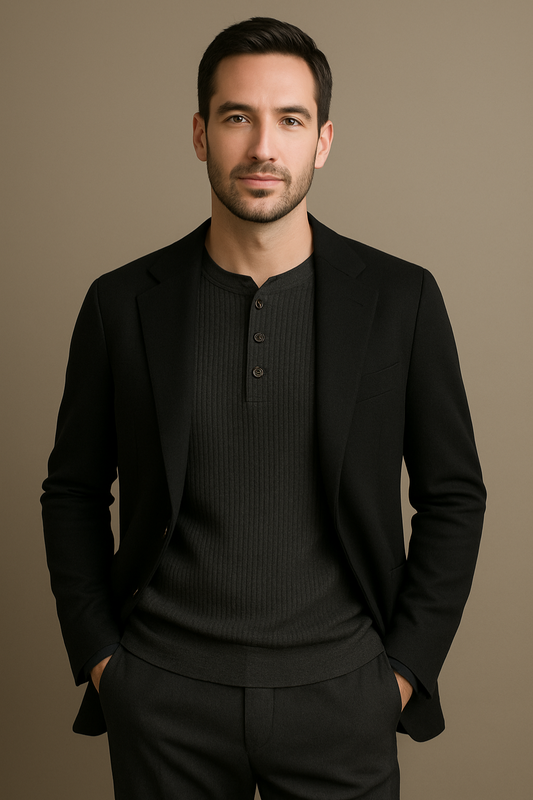 Velina Moda | Shirt Waffle Structure Men's T-Shirt