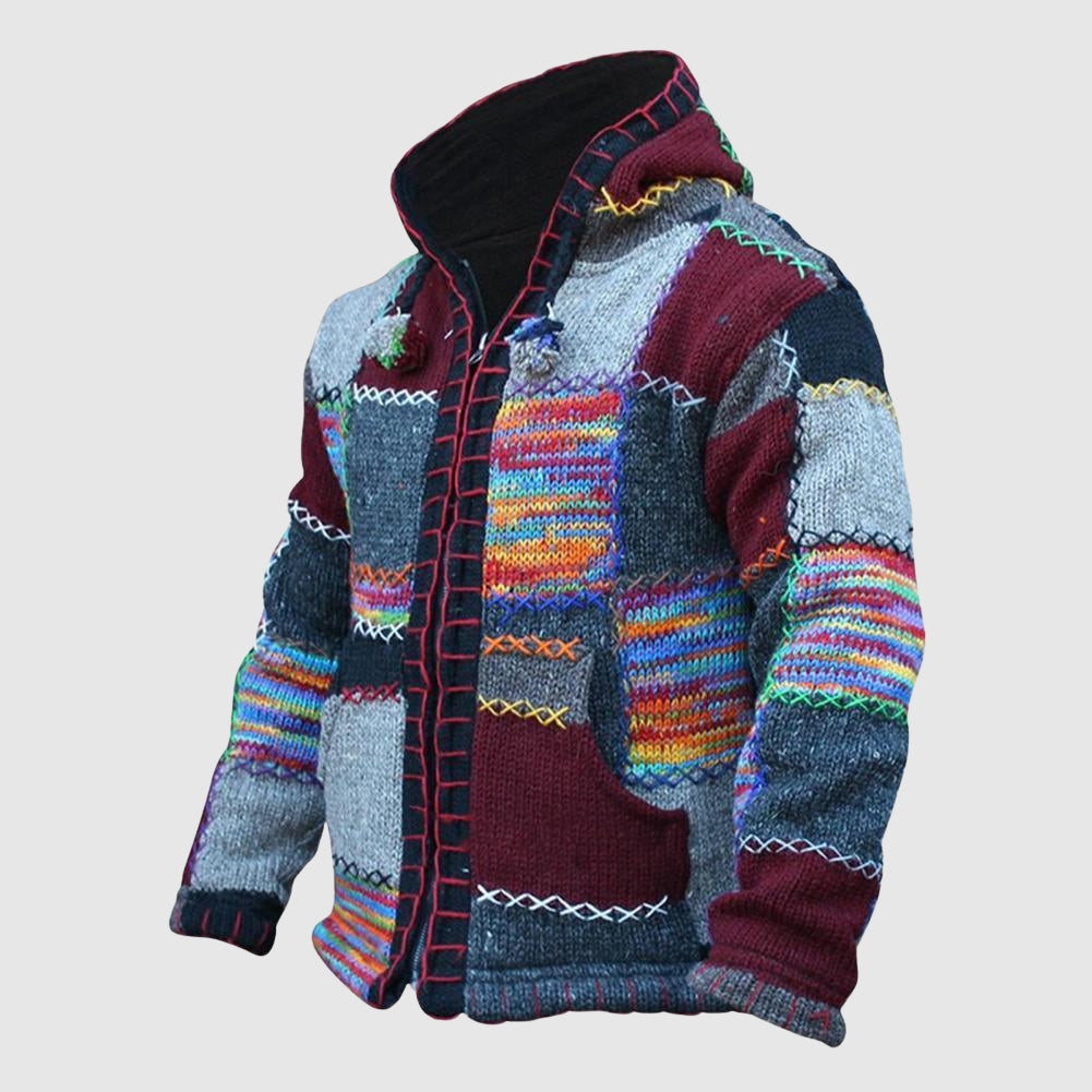 Velina Moda | Hoodie Wool Blend Relaxed Fit Boho Style