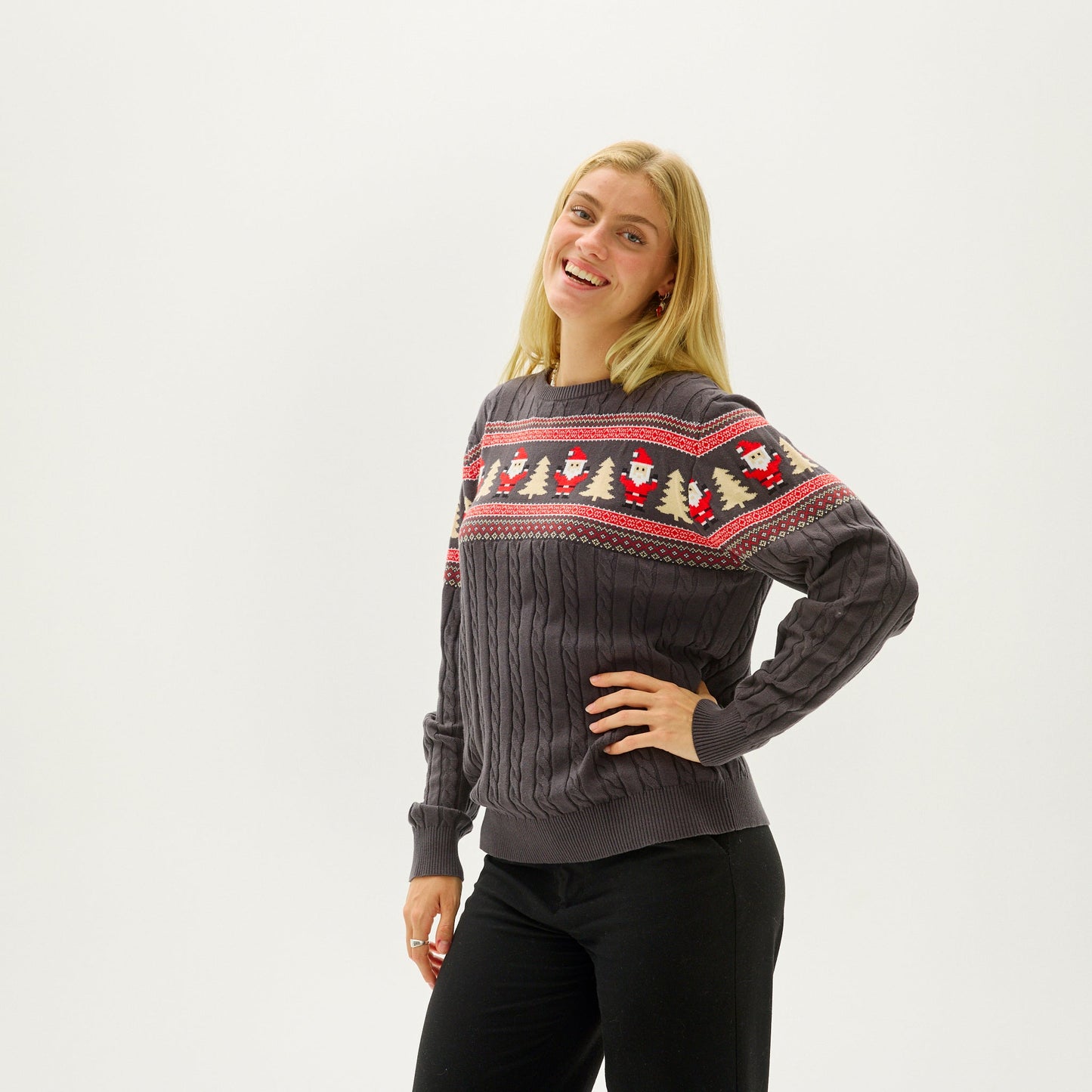 Velina Moda | Santas Cable Knit Sweater Women's