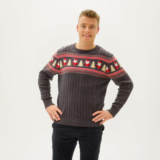 Velina Moda | Santas cable knit sweater men's