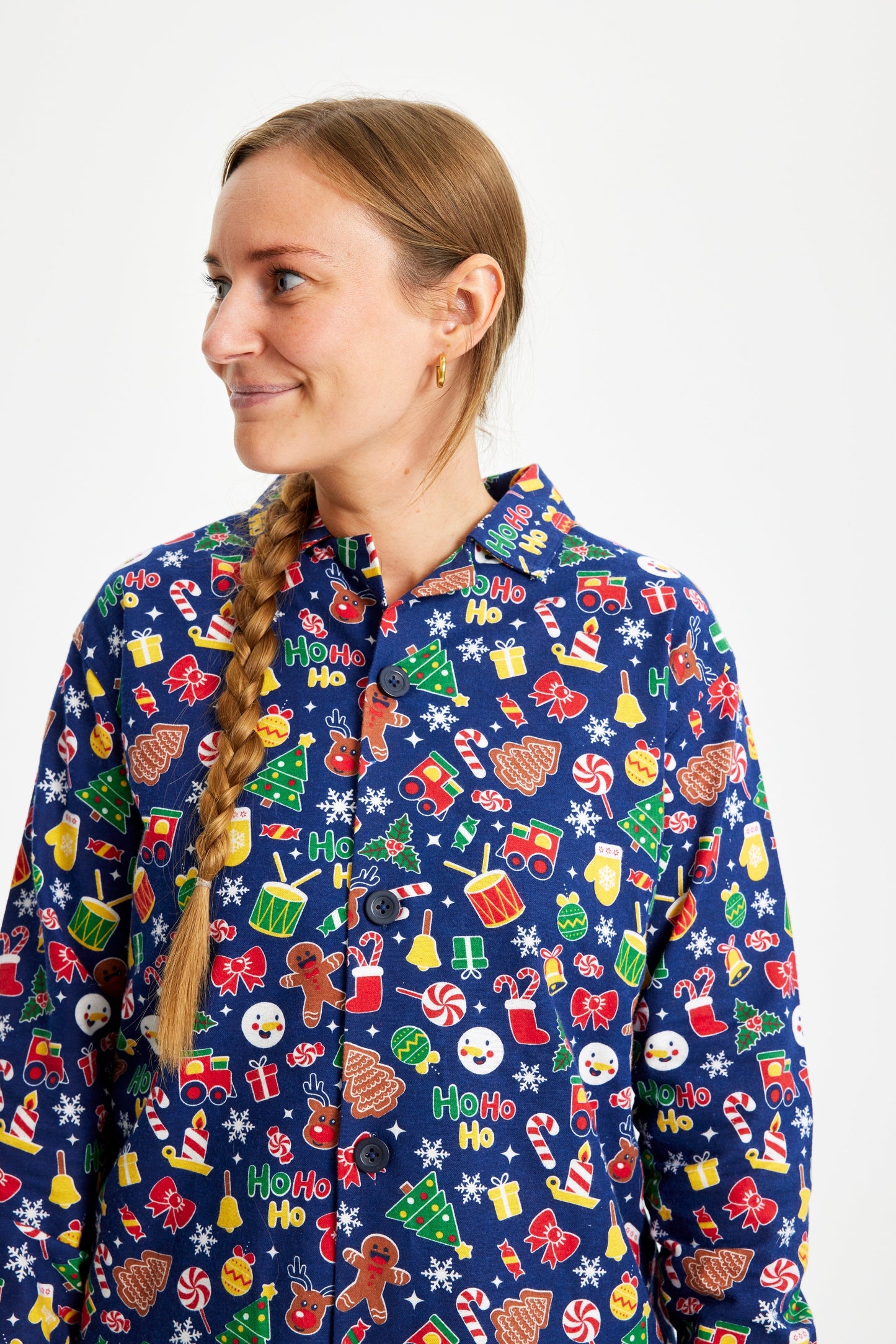 Velina Moda | Crazy Christmas Pajama Flannel Blue Women