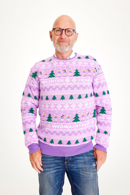 Velina Moda | Merry Christmas Christmas Sweater Purple Men