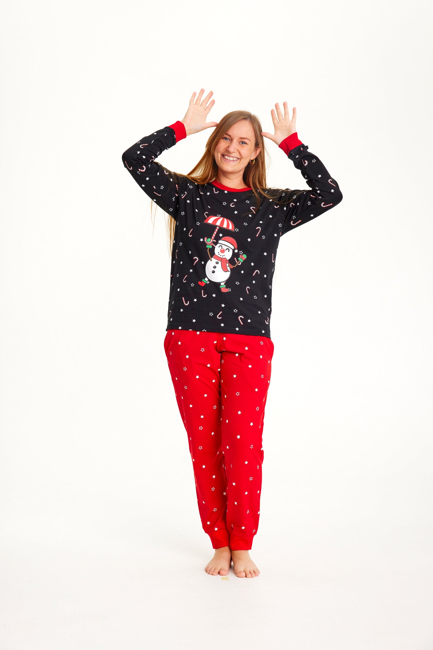 Velina Moda | Flying Snowman Christmas Pajamas Women