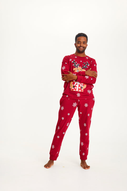 Velina Moda | Rudolf's Sweet Christmas Pajamas Red Men's
