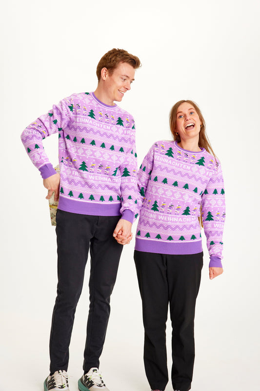Velina Moda | Merry Christmas Christmas Sweater Purple Women's