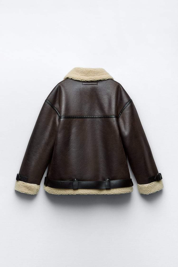 Velina Moda | Jacket with Lapel made of Synthetic Material