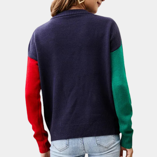 Velina Moda | Christmas Sweater Women Cheerful Knit Christmas Sweater