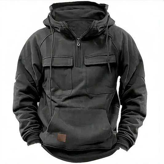 Velina Moda | Hoodie - Comfortable & warm pullover with hood, zipper and practical pockets