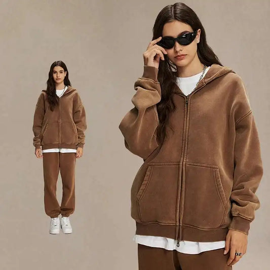 Velina Moda | Hoodie - Soft & Comfortable Vintage Pullover with Fleece Hood for Daily Use