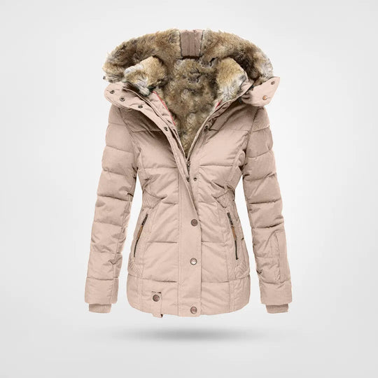 Velina Moda | Warm fashionable winter jacket with lining and hood
