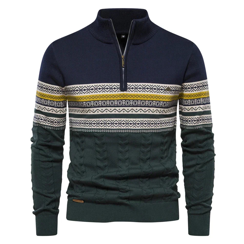 Velina Moda | Sweatshirt - Men's Retro Pattern Sweatshirt with Comfortable and Unique Design