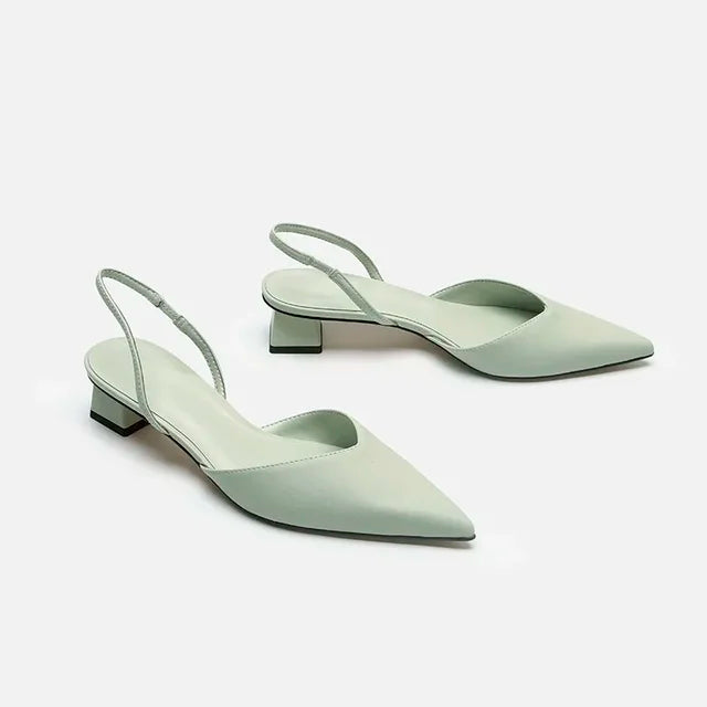 Subtle pointed toe slingback sandal