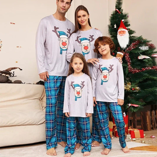 Velina Moda | Christmas Pajama Blue - Reindeer