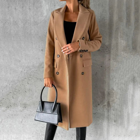 Velina Moda | Long Wool Jacket Women Urban Chic