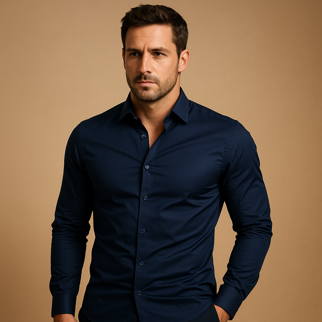 Velina Moda | Fit Shirt with Lapel Collar for Men - Shirts