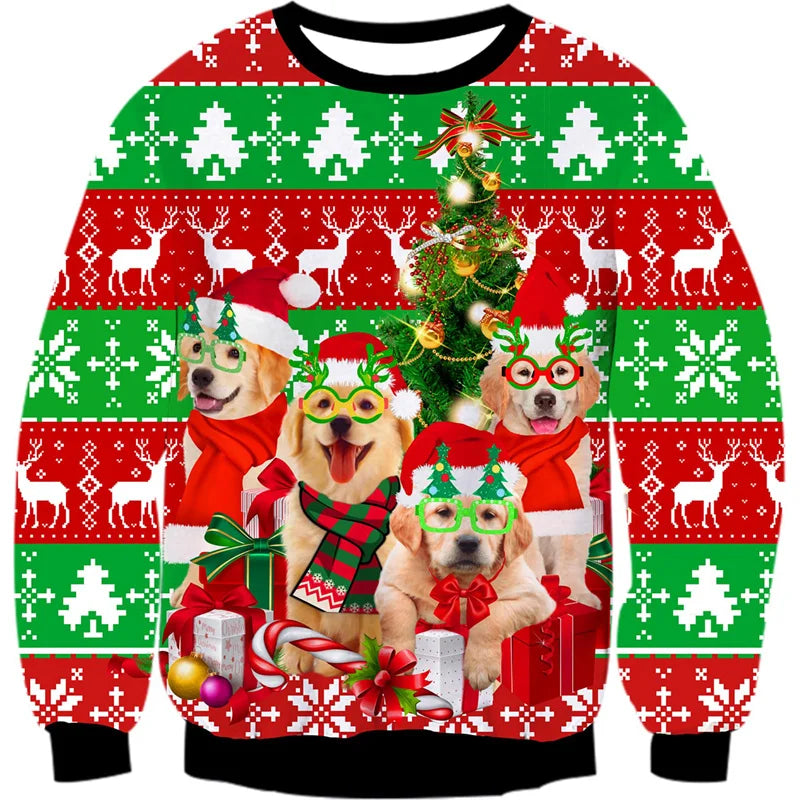 Velina Moda | Unisex Sweatshirt - Comfortable 3D Cat & Dog Design for Animal Lovers