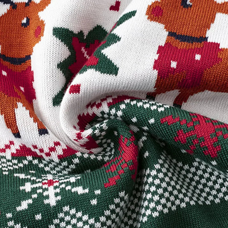 Velina Moda | Kids pullover with deer print - Soft & warm knitted pullover for boys and girls
