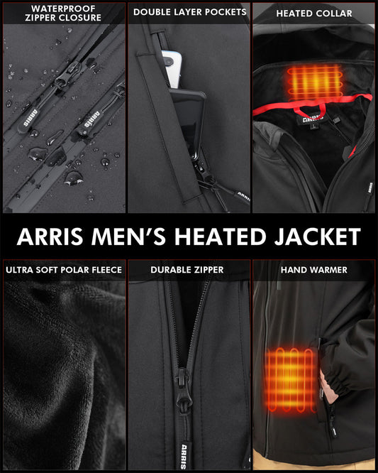 Velina Moda | Men's jacket Tim with rechargeable battery - 8 heating zones and comfort