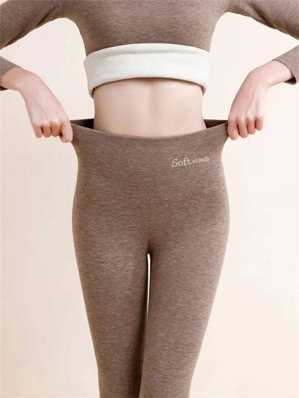 Velina Moda | Women's Winter Pants Fleece - Warm Leggings with Shaping Effect