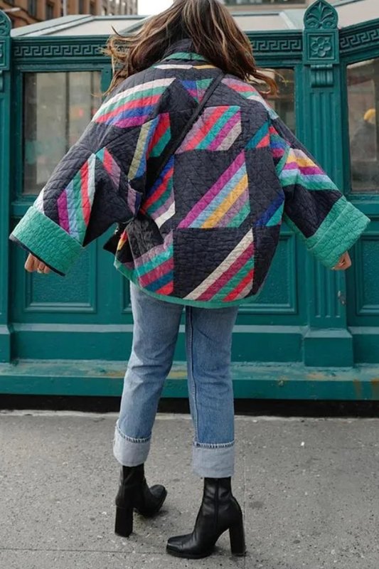 Velina Moda | Printed Patchwork Cotton Jacket