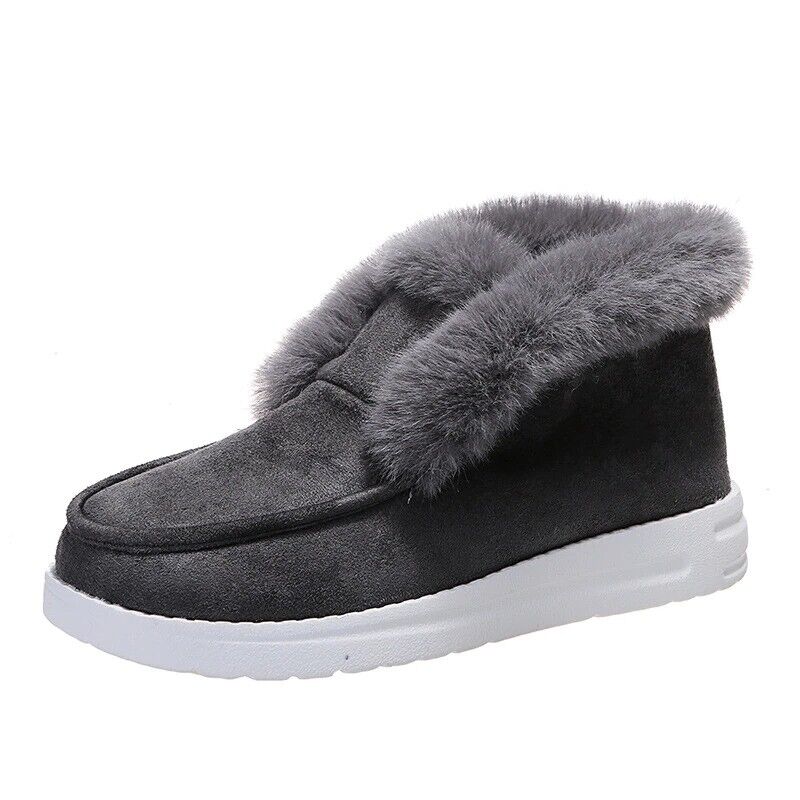 Velina Moda | Winter Moccasins - Suede Slip-On Moccasins with Fur Lining