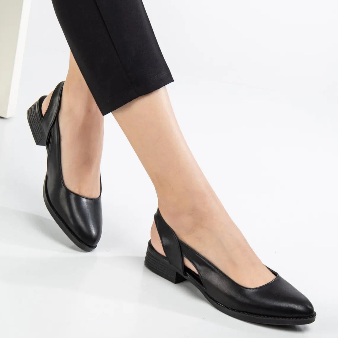 Black Slingback Flats