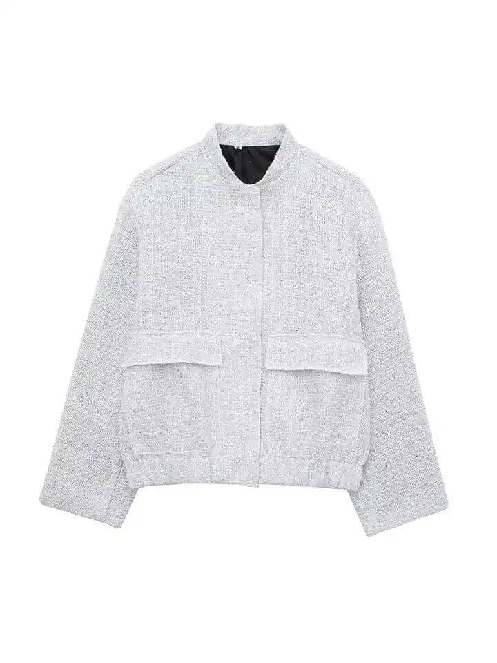 Velina Moda | Glitter Bomber Jacket