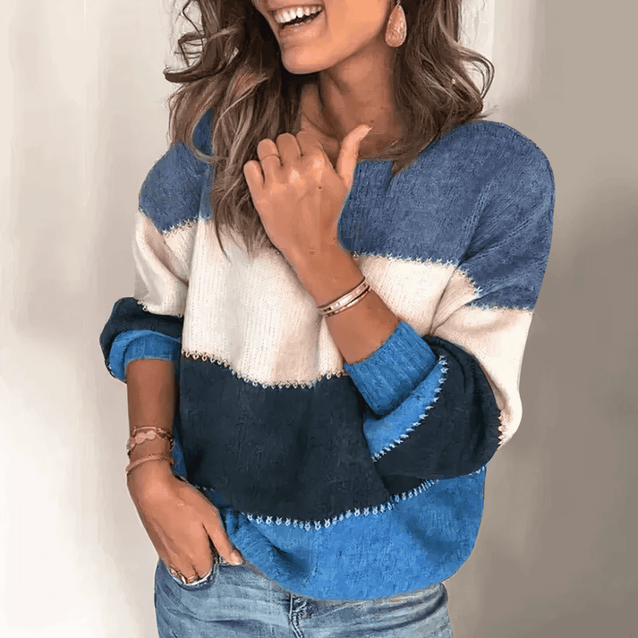 Loose striped sweater for women