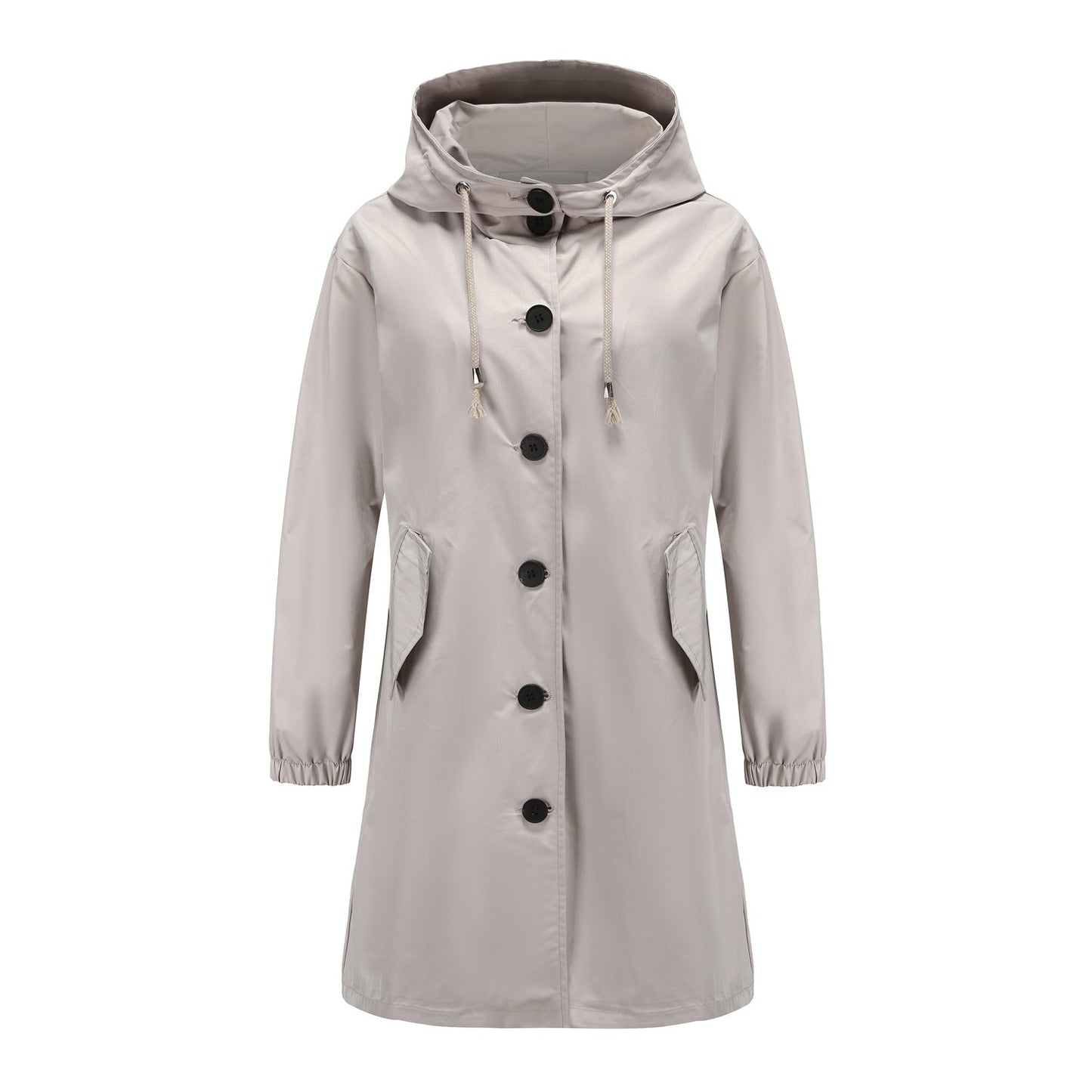 Carla - Long hooded raincoat for women