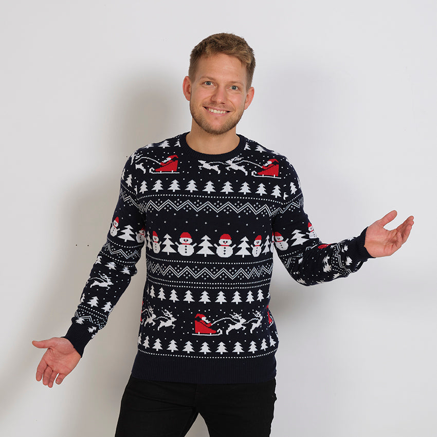 Velina Moda | The stylish Christmas sweater Navy Men's