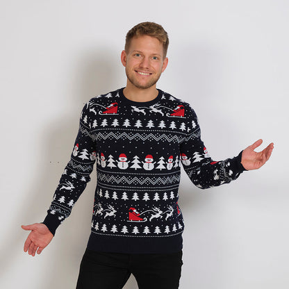 Velina Moda | The stylish Christmas sweater Navy Men's