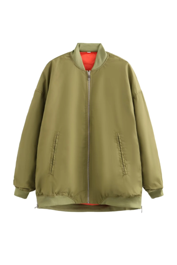 Velina Moda | Bomber Loose Biker Jacket