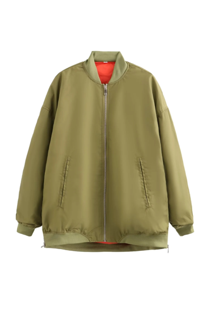 Velina Moda | Bomber Loose Biker Jacket