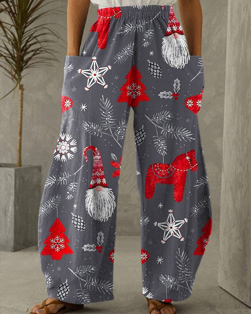 Velina Moda | Christmas Print Leisure Pants