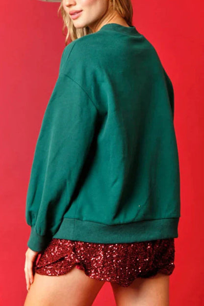 Velina Moda | Christmas Candy House Sequins Casual Loose Sweater
